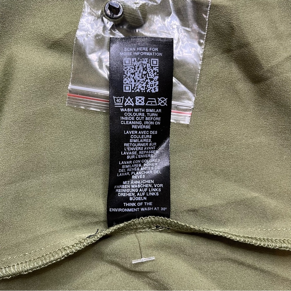 ASOS Design Army Green Cutout Long sleeve Dress with Tassels Size 6 - Picture 9 of 10